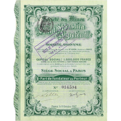 Société des Mines de Saint-Sébatien d'Aigrefeuille (PF)