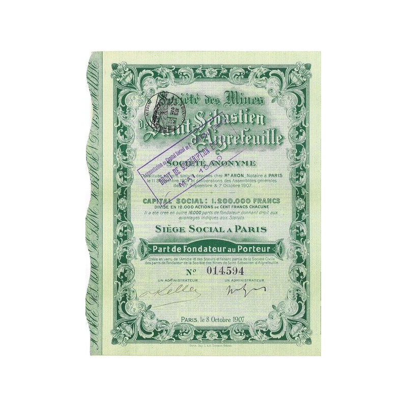 Société des Mines de Saint-Sébatien d'Aigrefeuille (PF)