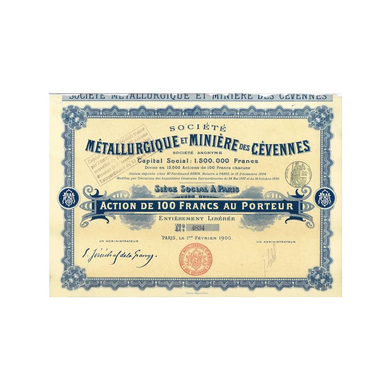 Société Métallurgique et Minière des Cévennes (Act)