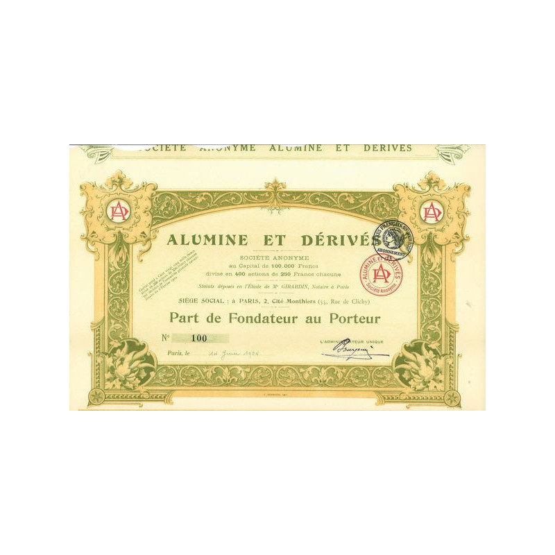 Alumine et Dérivés (PF)