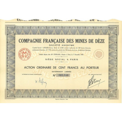 Compagnie Française des Mines de Dèze (Act ordin)