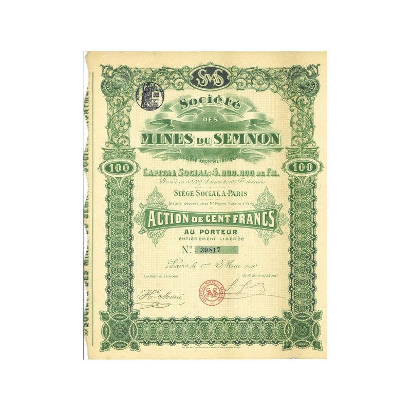 Société des Mines du Semnon (Act)