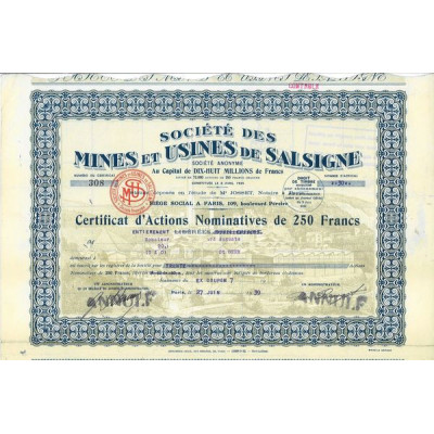 Société des Mines et Usines de Salsigne