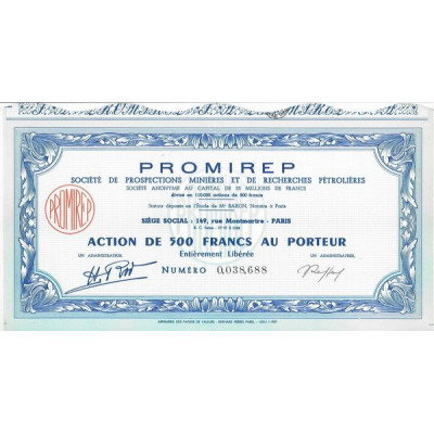 PROMIREP Société de Prospections Minières et de Recherches Pétrolières
