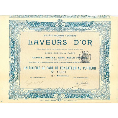 Société Anonyme Fermière des Laveurs d'Or