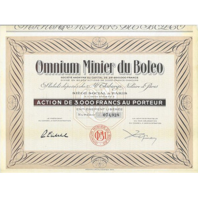 Omnium Minier du Boleo (Act 3000 F)