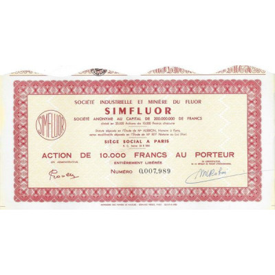 Société Industrielle et Minière du Fluor Simfluor (Act)