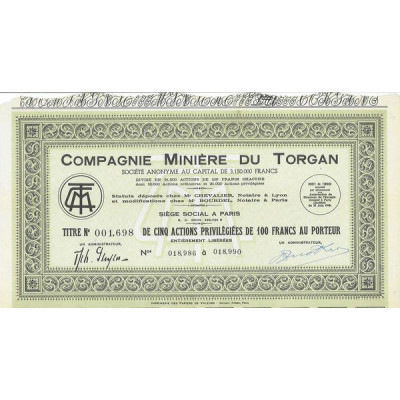 Compagnie Minière du Torgan (5 Act)