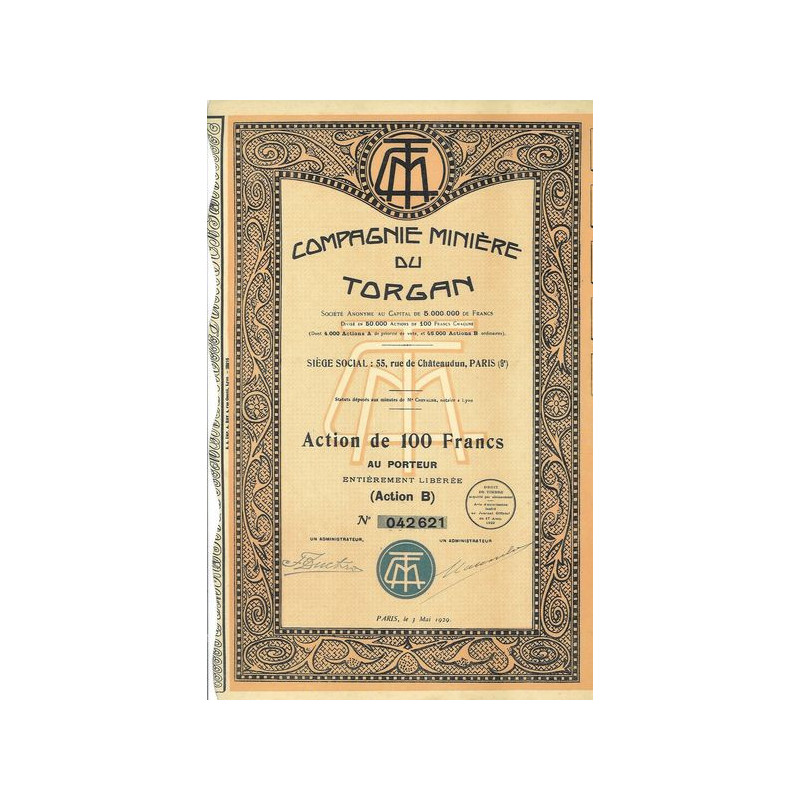 Compagnie Minière du Torgan (Act B)