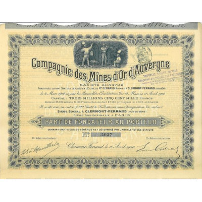 Compagnie des Mines d'Or d'Auvergne (PF)