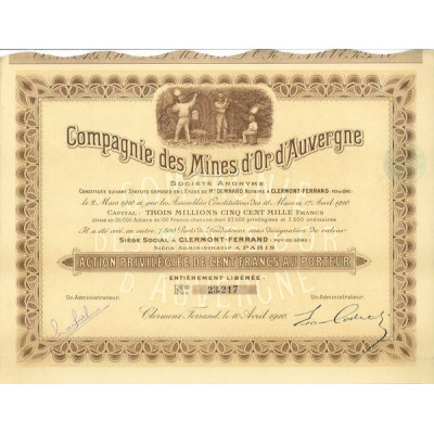 Compagnie des Mines d'Or d'Auvergne (Act)