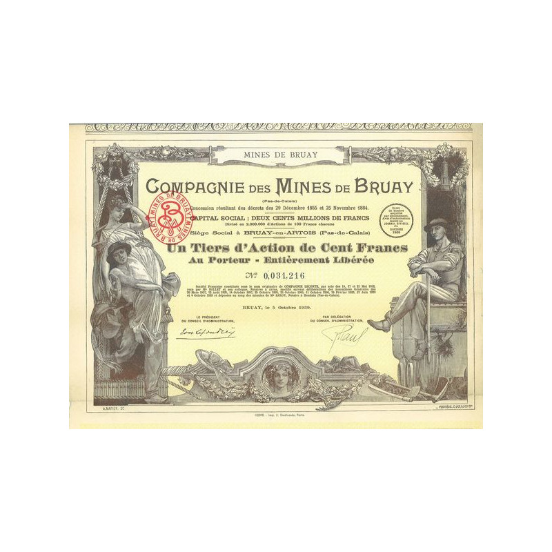 Compagnie des Mines de Bruay (1/3 Act)