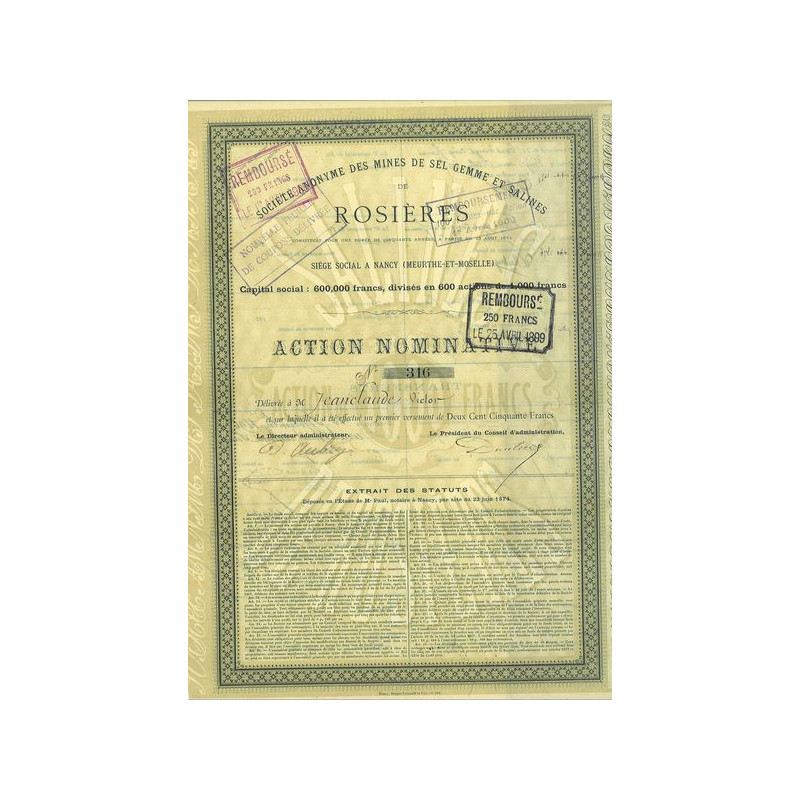 S.A. des Mines de Sel Gemme et Salines de Rosières