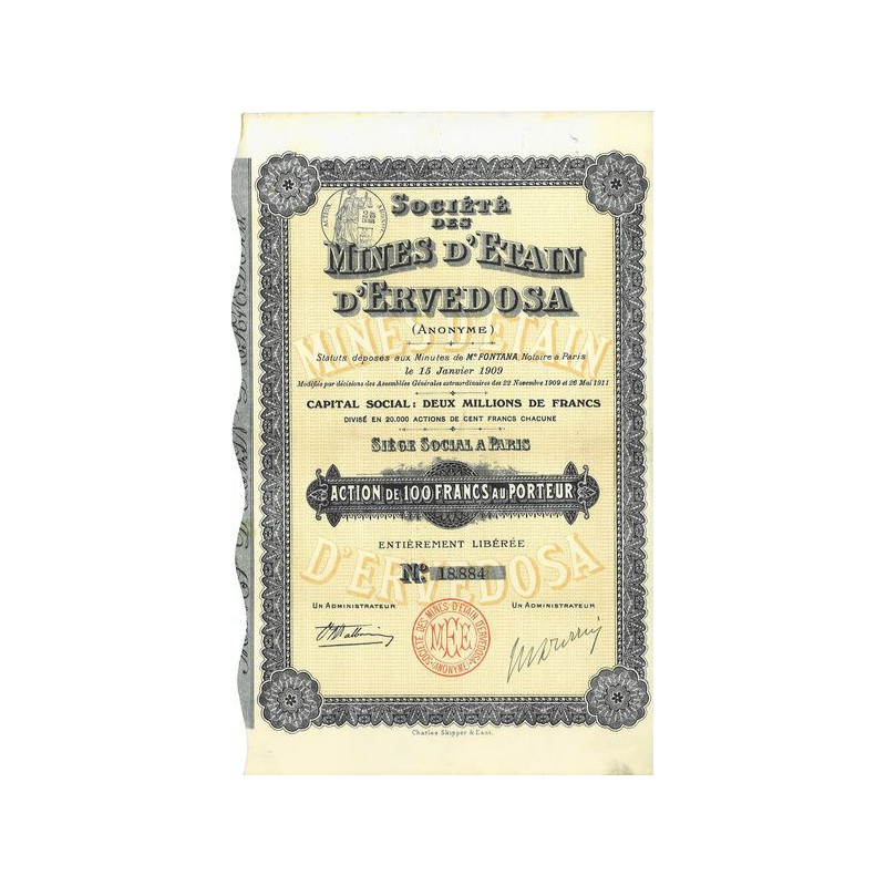 Sté des Mines d'Etain d'Ervedosa