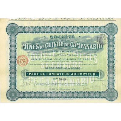 Sté des Mines de Cuivre de Campanario