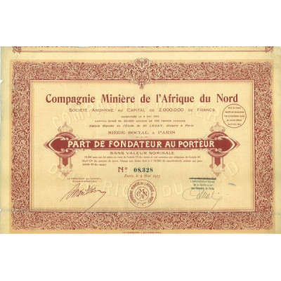 Sté Minière de l'Afrique du Nord (PF)