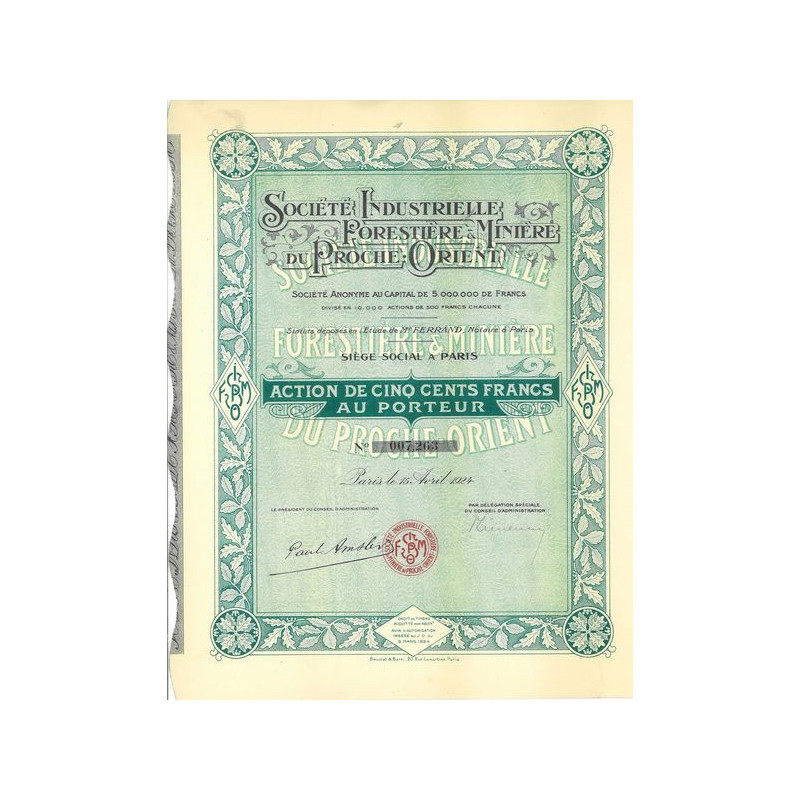 Sté Industrielle Forestière & Minière du Proche Orient