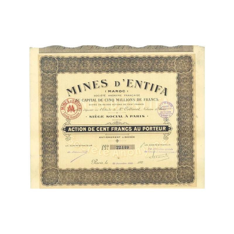 Mines d'Entifa (Maroc)