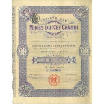 Sté des Mines du Kef Chambi