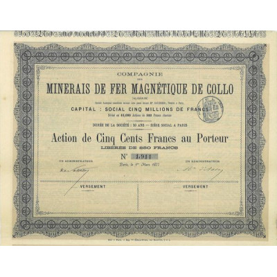 Cie des Minerais de Fer Magnétique de Collo