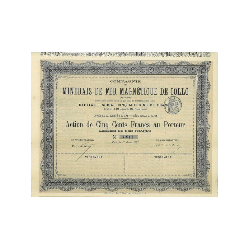 Cie des Minerais de Fer Magnétique de Collo