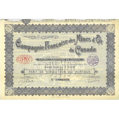Cie Française des Mines d'Or du Canada (PF)