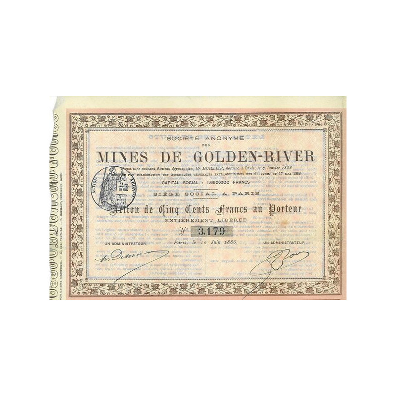 Sté Civile pour le Recouvrement de la Part Attribuée aux Fondateurs de la S.A. des Mines de Golden-River (Act)