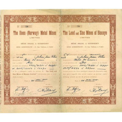 The Heen (Norway) Metal Mines Limited - The Lead and Zinc Mines of Biscaye