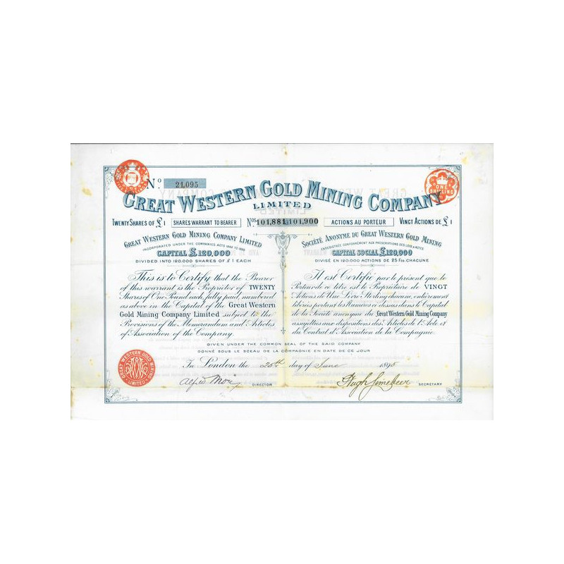 Great Western Gold Mining Cy Ltd (20 Ac)
