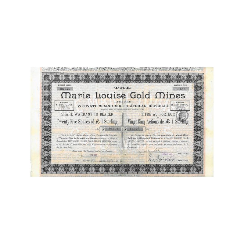 The Marie Louise Gold Mines Ltd (25 Act)