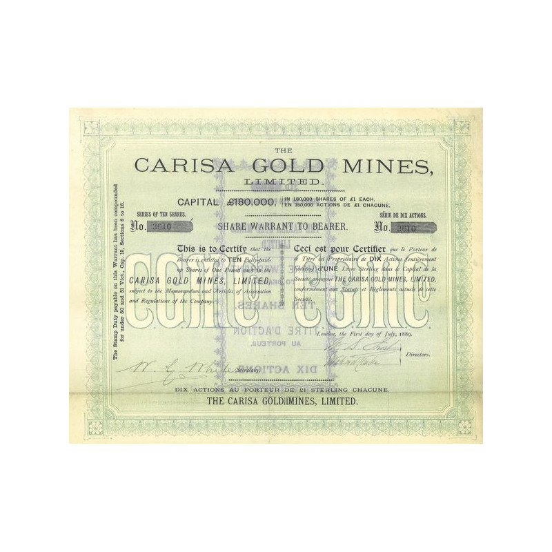 The Carisa Gold Mines Ltd