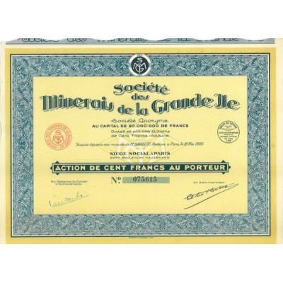Sté des Minerais de la Grande Ile (Act)