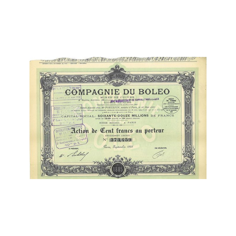 Cie du Boleo - Mines de Cuivre à Santa-Agueda (Municipalité de Muleje Basse-Californie Mexique)