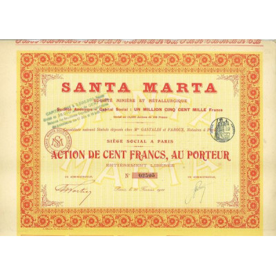 Santa Marta - Société Minière et Métallurgique