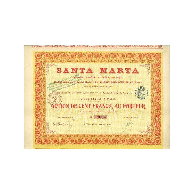 Santa Marta - Société Minière et Métallurgique