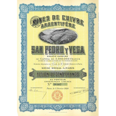 Mines de Cuivre Argentifère San Pedro y Vega