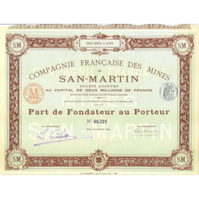 Cie Française des Mines de San-Martin