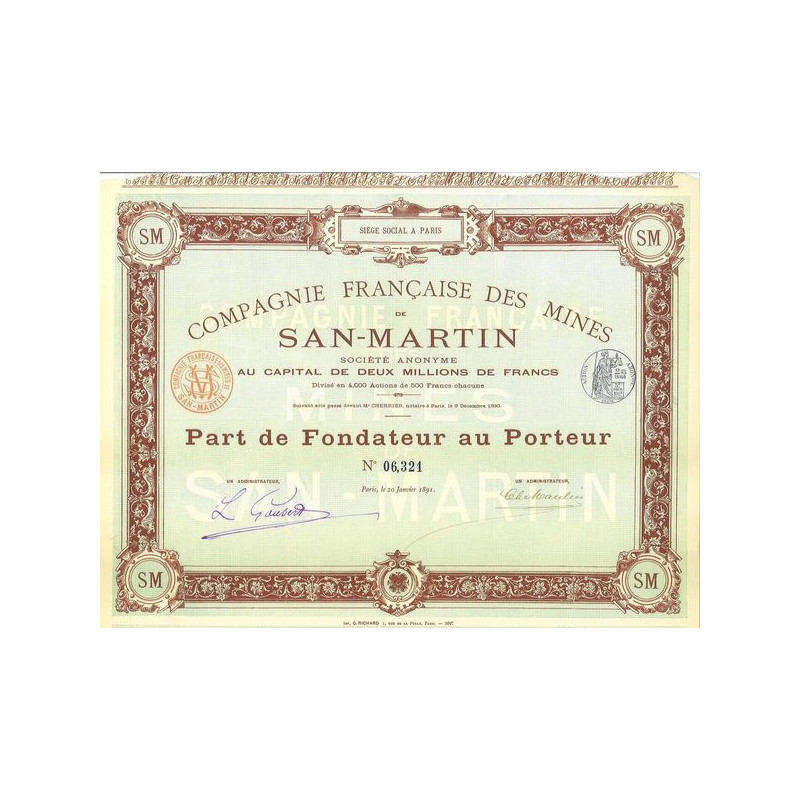 Cie Française des Mines de San-Martin