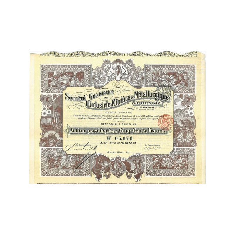 Sté Générale de l'Industrie Minière et Métallurgique en Russie