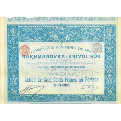 Cie des Mines de Fer de Rakhmanovka-Krivoi Rog (Act 500 F)
