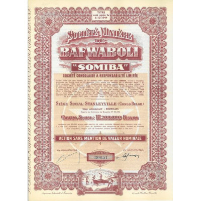 Sté Minière de Bafwaboli "Somiba" - Société Congolaise
