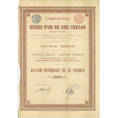 Cie des Mines d'Or de San Carlos