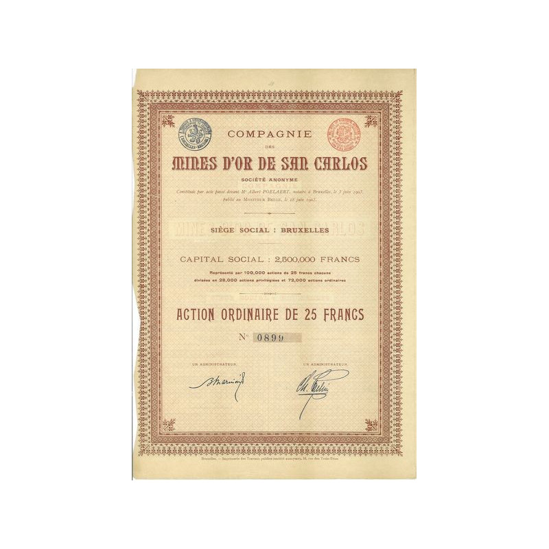Cie des Mines d'Or de San Carlos