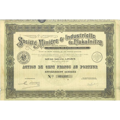 Sté Minière & Industrielle de Plakalnitza (Act 100 F)