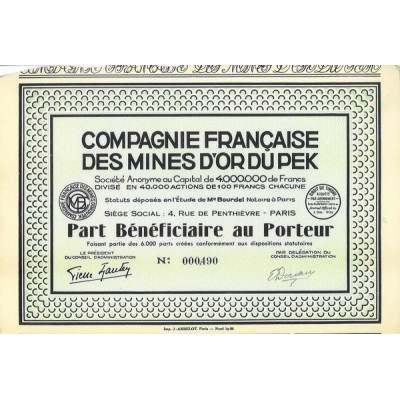 Cie Française des Mines d'Or du Pek