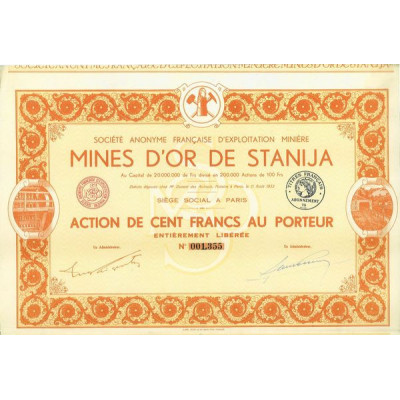 S.A. Française d'Exploitation Minière - Mines d'Or de Stanija (Act)