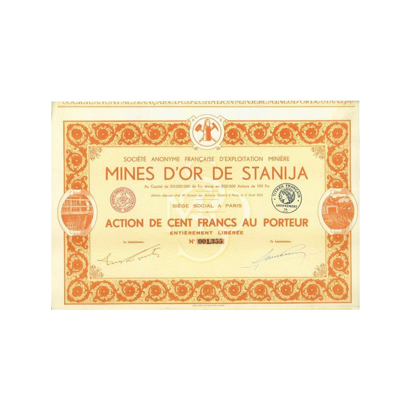 S.A. Française d'Exploitation Minière - Mines d'Or de Stanija (Act)