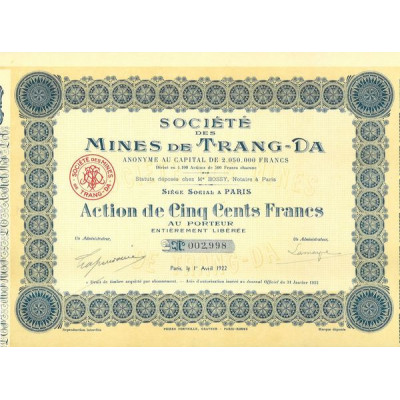 Sté des Mines de Trang-Da