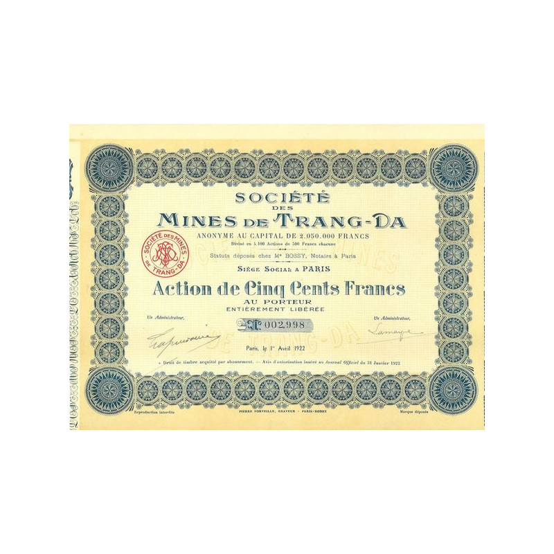 Sté des Mines de Trang-Da