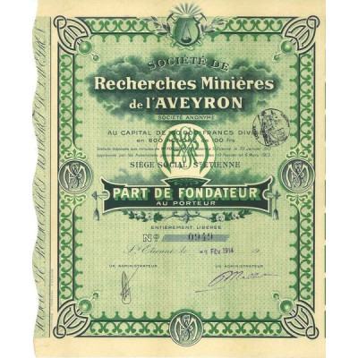 Sté de Recherches Minières de l'Aveyron (PF)